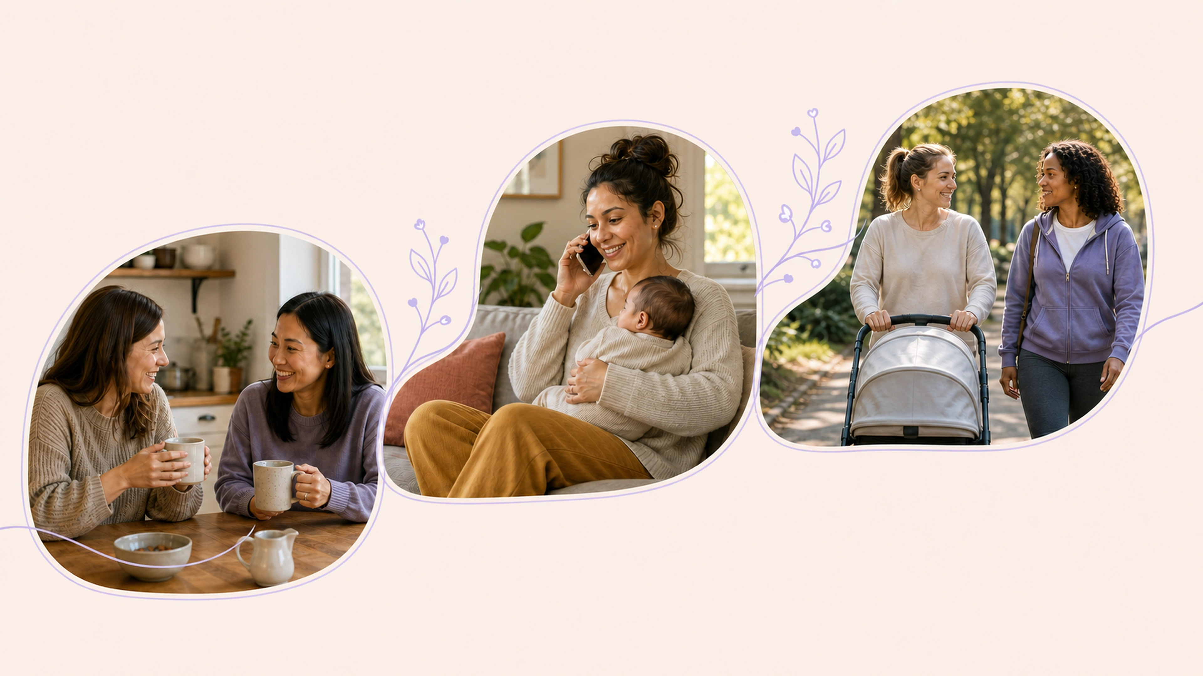 Momentos de ligação entre mães: conversa, apoio à distância e passeio